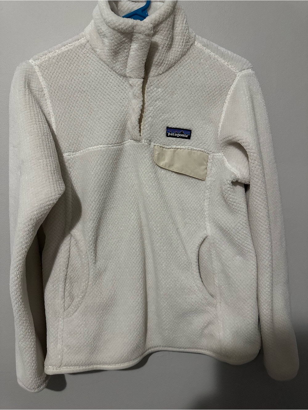 Patagonia Synchilla Snap-T Fleece Pullover Cream Off-White High Pile Women's S
